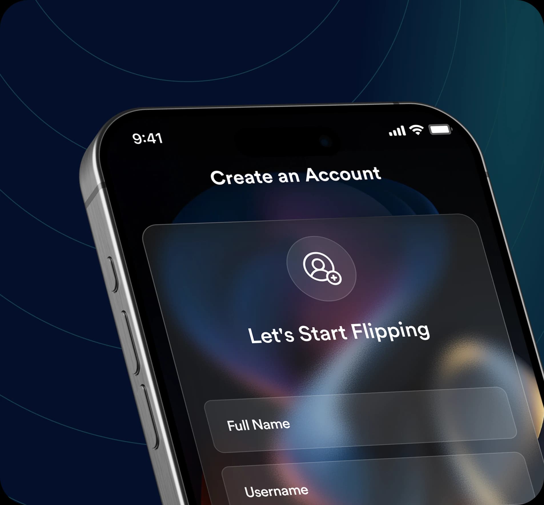 FlipEx Mobile App login screen