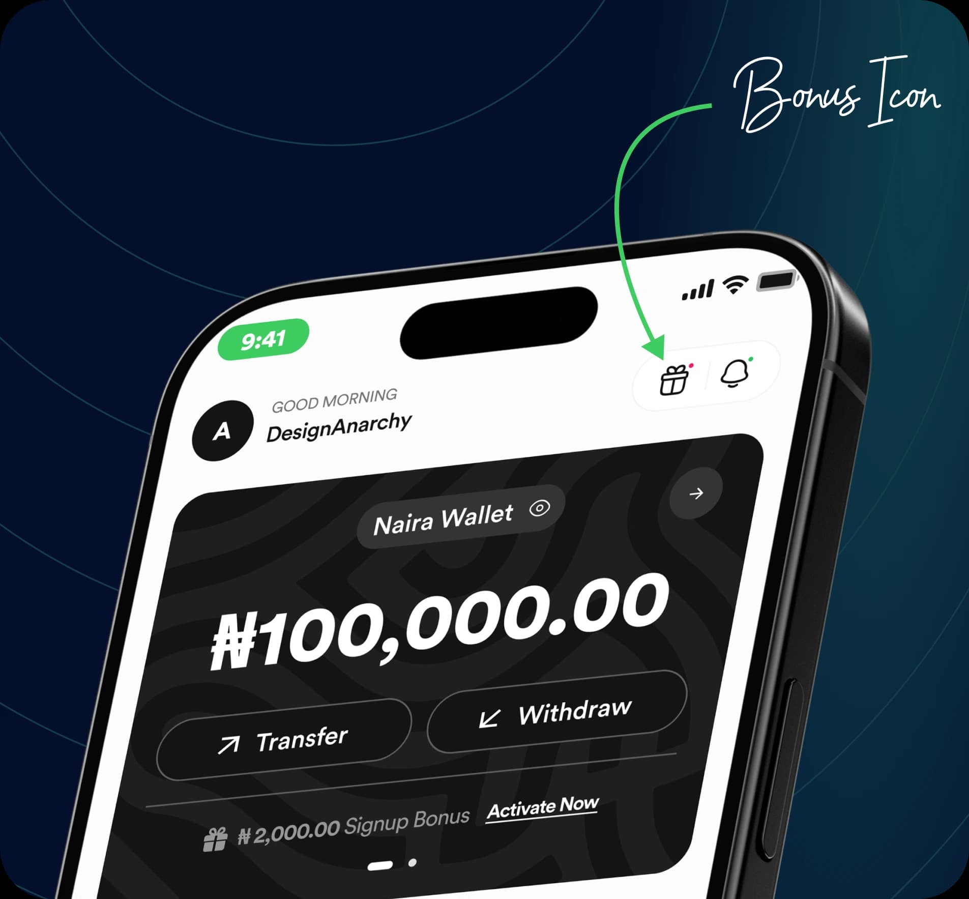 FlipEx Mobile App Dashboard Bonus