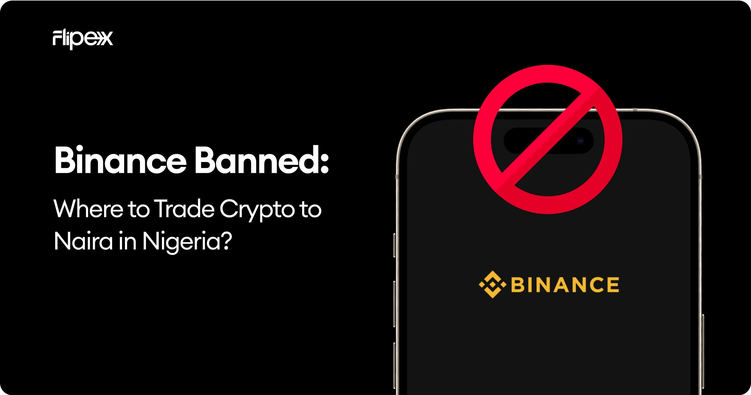 With Binance banned, the next best option for Crypto Trades is the FlipEx App