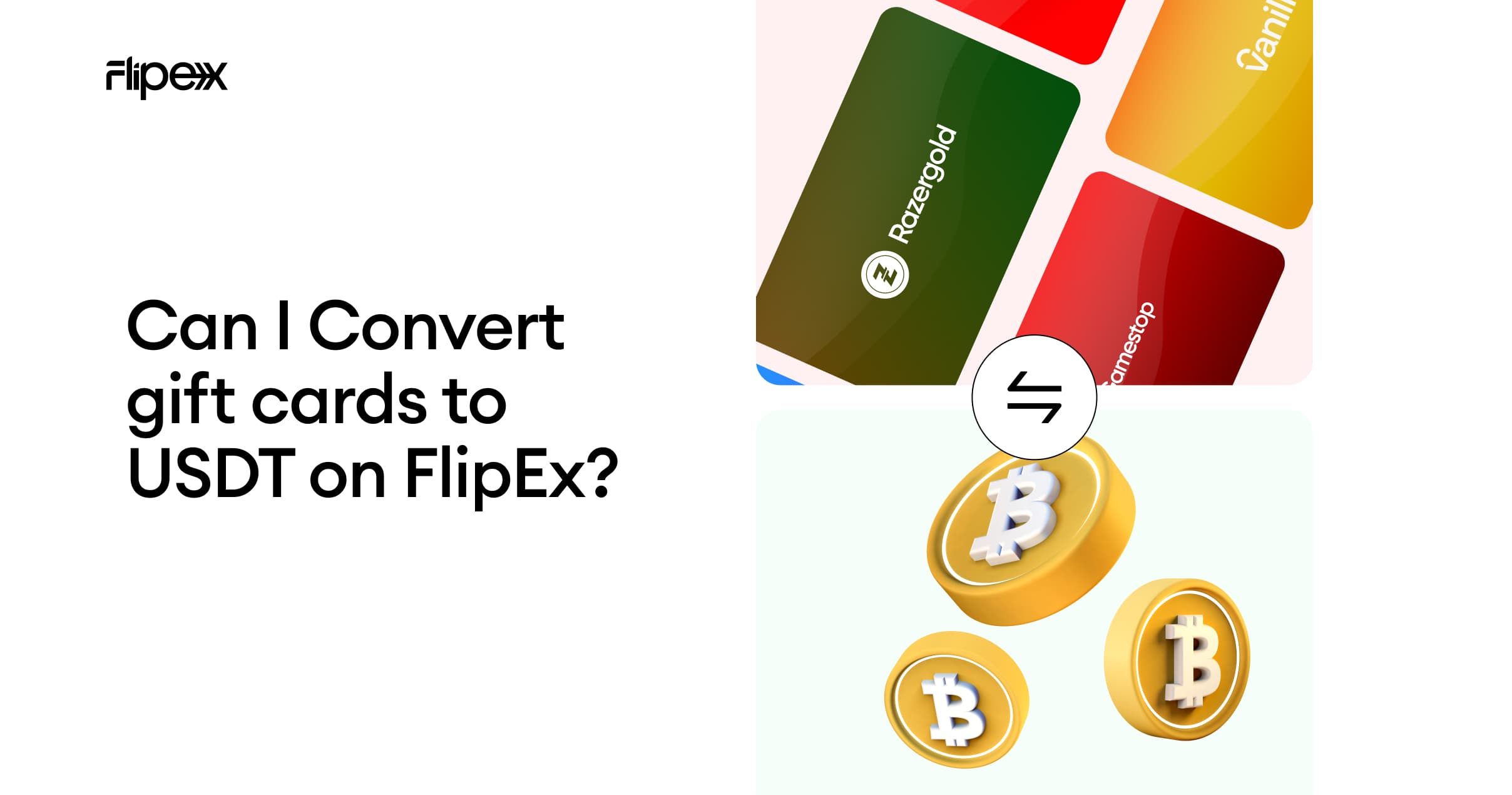 Convert your gift cards to USDT on FlipEx at zero charge
